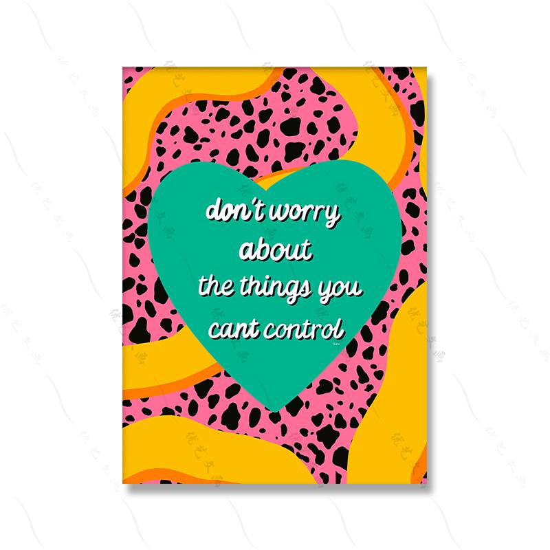 Colorful Boho Living Room Home Decor Positive Kind Girl Quote Poster Picture Wall Art Print Abstract Pink Flower Canvas Painting