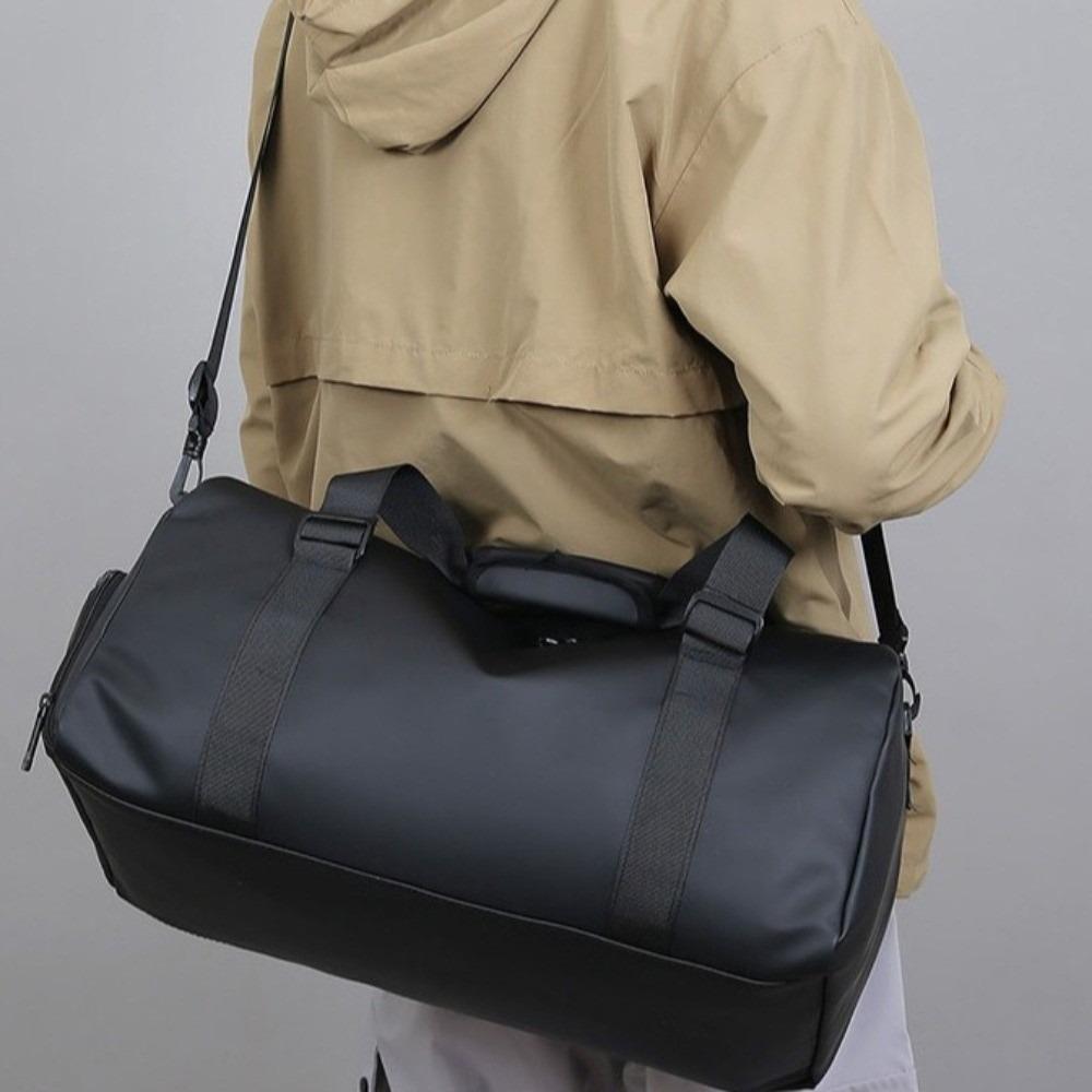 Solid Color Sports Fitness Bag Large Capacity Travel Tote Bag Portable Yoga Training Bag  Outdoor