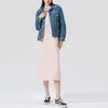 Levis Solid Color Denim Jacket With Turn-Down Collar Women Outerwear Blue 29944-0012
