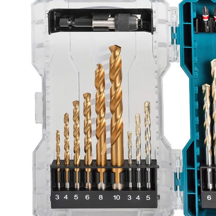 Bit- und Bohrer-Set - MAKITA - E-07032 - 27 Teile - HSS titannitriert - Kunststoff
