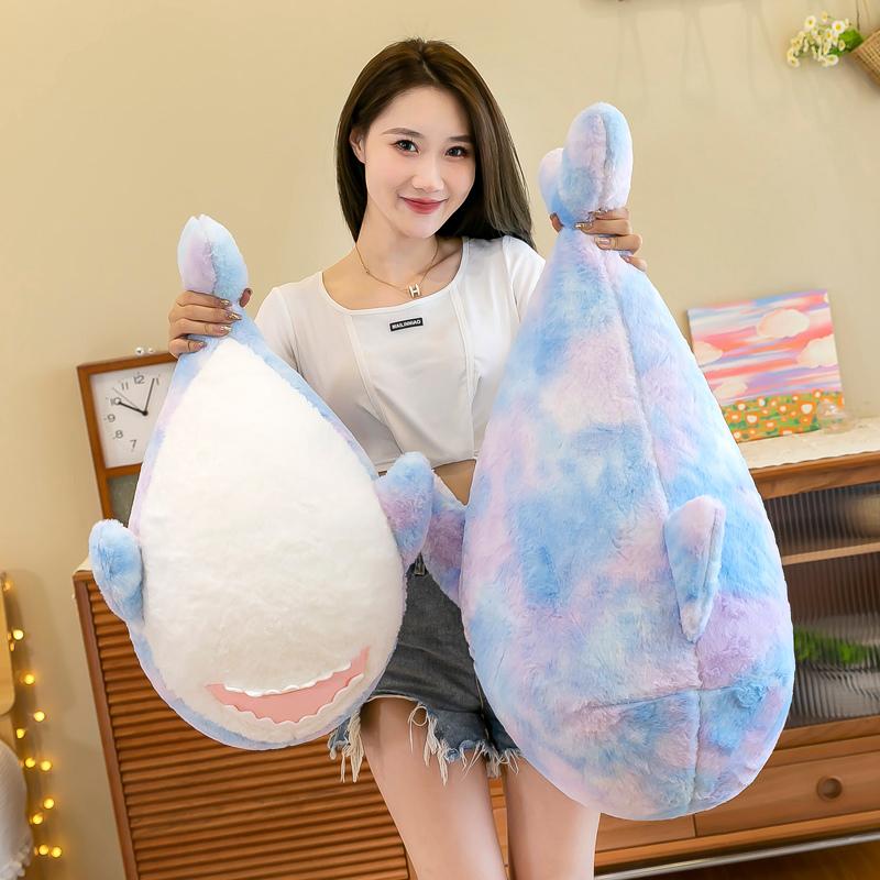 Rainbow Shark Plush Toys Soft Stuffed Comfortable Hugging Whale Cushion Animal Dolll Pillows Birthday Gifts