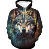 Mens Oversized Hoodie With 3D Animal Print Digital Loose Fit Long Sleeve Sweatshirt Casual Wear