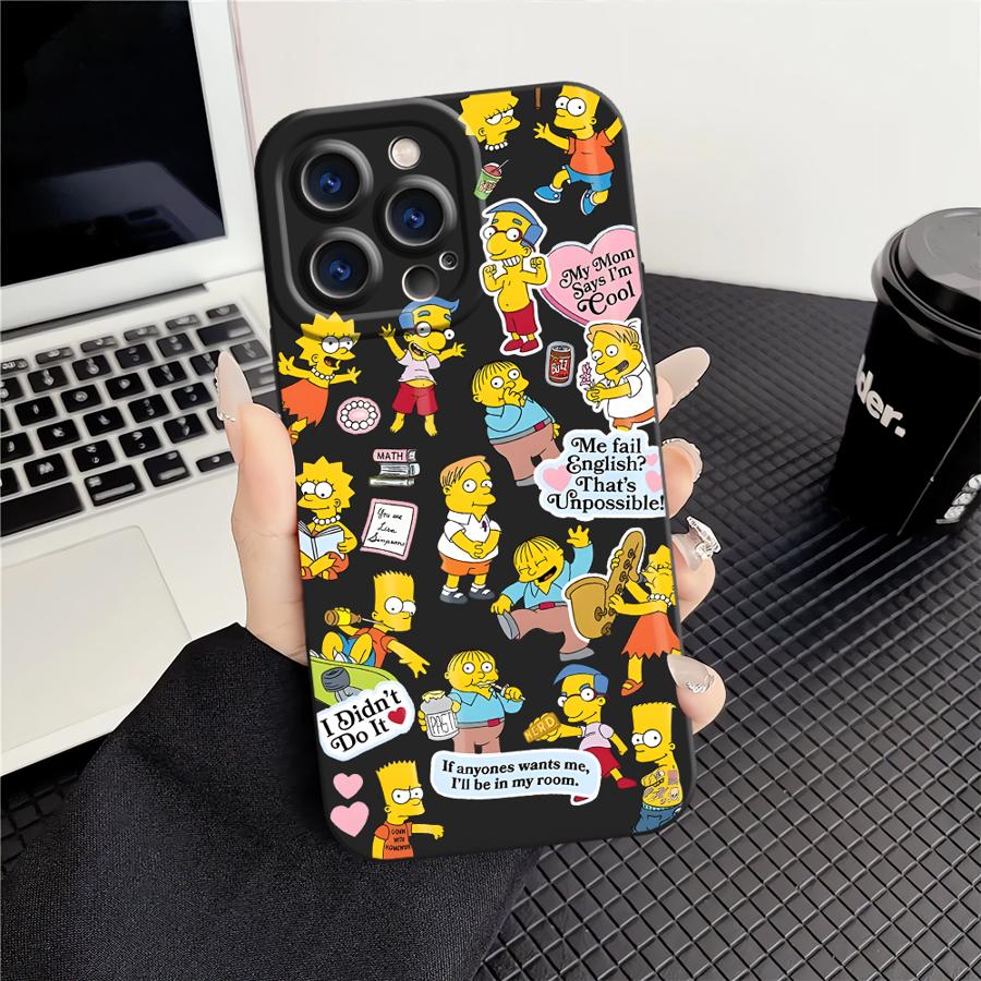 The Simpsons Cartoon TPU Phone Cover Case for Apple iPhone 17 Pro Max 13 Air 16 12 Plus 14 11 15 Pro