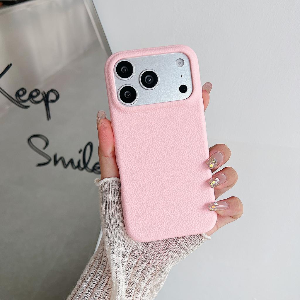 Premium-looking Phone Case for IPhone 17, Solid Color Leather Texture, Apple 16 Phone Case, 13/12 Soft Case