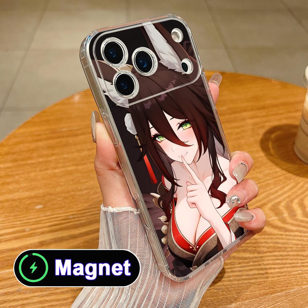 HSR Fugue Clear TPU Magsafe Mobile Phone Case for iPhone 17 16 15 14 13 12 11 Air Pro Max Plus Mini Colorful Cover