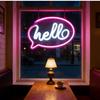 Hello Neon Led Sign Shop Bar Restaurant Hotel KTV Decor Light Neon Bedroom Wall Kitchen Personalized Night Light Home Decor USB