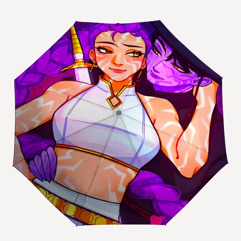 1pc KPop Demon Hunters RUMI7 Umbrella, Sun Protection, And UV Shielding. It Has Eight Sturdy Ribs for Outdoor Use And Perfect Gift