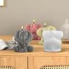 A Top Quality Set of 3 DIY Animal-Shaped Candle Molds Silicone Elephant Scented Decorative Crafts for Home