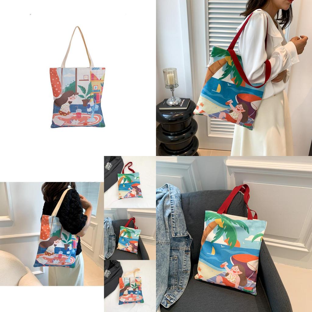 Adorable Large Capacity Women's Tote Bag Cute Cartoon Design For Everyday Use