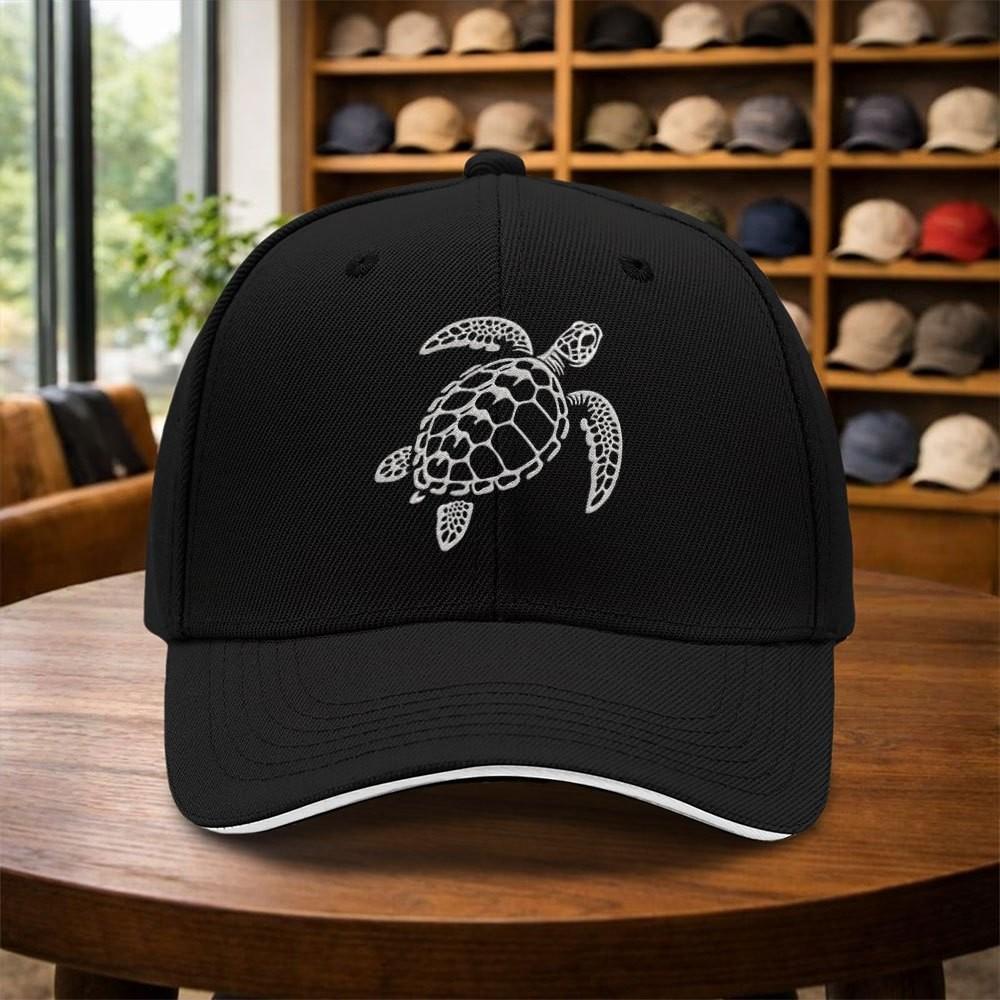 Sea Turtle Graphic Baseball Cap Adjustable Unisex Printed Outdoor Curved Brim Hat