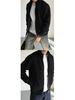 Herren Trendiges Sweatshirt mit Stehkragen und Reißverschluss im japanischen Stil: Knitterfest, Langärmelig, Lässige Business-Sportjacke für den Frühling