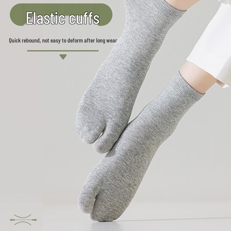 Antibakterielle, geruchshemmende, schweißabsorbierende Sommer-Mittelsocken mit geteilter Zehe für Sport, geeignet für Frühling und Herbst.