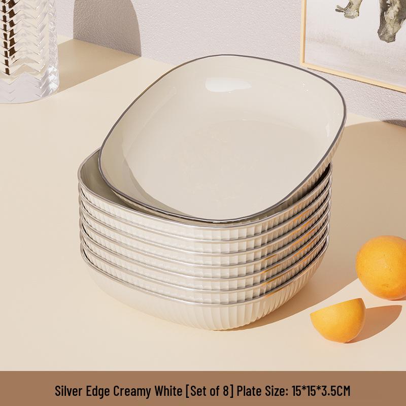 Elegant Transparent Vinegar and Snack Dish - Food Grade Plastic Plate for Dipping Sauces
