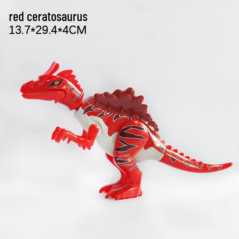 Jurassic Dinosaur Building Blocks: Assembled T. Rex, Brachiosaurus, Carnotaurus, Dilophosaurus