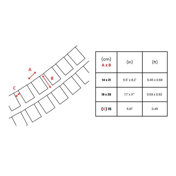 Guirlande – Drapeau du Paraguay – 14 x 21 cm – Polyester – À accrocher – 50 pièces