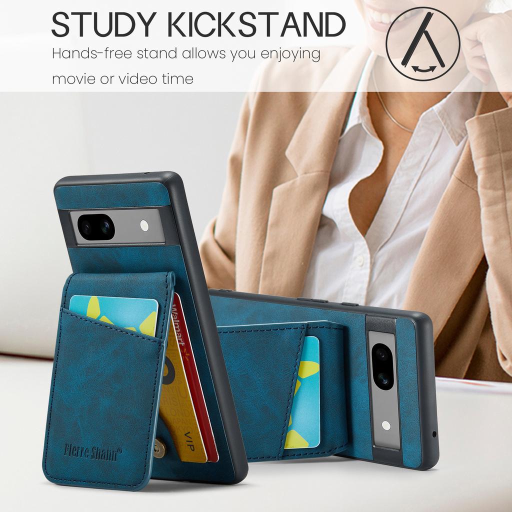 For Google Pixel 8a Cell Phone Case RFID Blocking Card Slots PU+TPU Cover