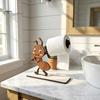 Decorative Kitchen Paper Organizer Funny Animals Wooden Toilet Holder, 3D Animal Bathroom Decor, Cute Cartoon Vertical Countertop Roll Stand