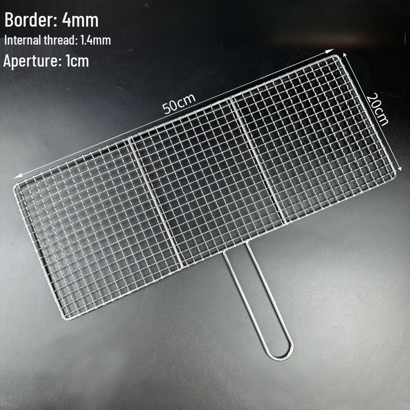 304 Stainless Steel BBQ Grill Net with Handle