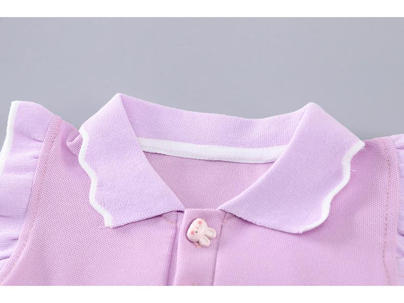 Girls' Summer Princess Kitten Two-Piece Outfit: Fashionable Short Sleeve Top & Shorts Set for Toddlers