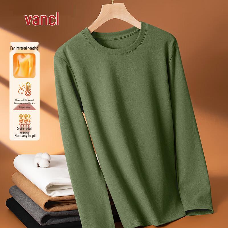 VANCL Men s Brushed Thermal Long Sleeve Round Neck T-Shirt L