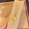 Guofeng Samt Jinshan Punkt Diamant Halskette Berggipfel Anhänger Damen Premium Gefühl Schlüsselbein Kette