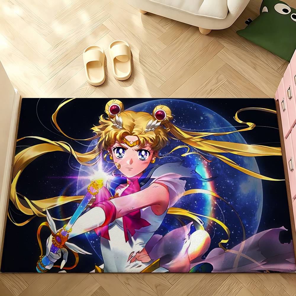 Classic Anime-S-sailor-M-Moon-S Carpet Bathroom Anti-slip Mat Door Mat Home Decoration Mat Entrance Door Mat Scratch-resistant