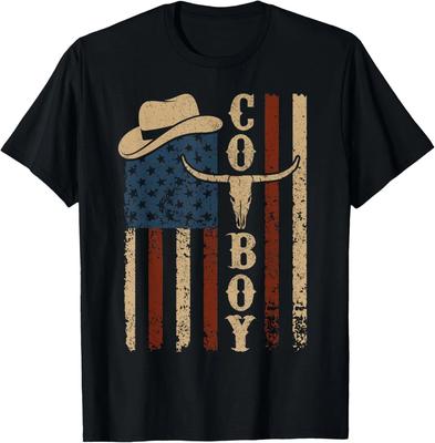 Western Country Men Teen Boy Kid Rodeo Southern Retro Cowboy Gift Unisex T-Shirt