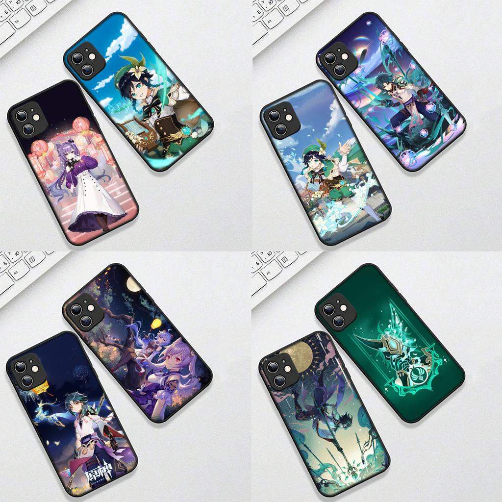 For Apple iPhone 16 14 15 Plus 11 Pro Max 16E ProMax + 16Plus 15+ 14+ Phone Cover Soft Case Genshin Venti Impact Xiao Keqing