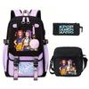 Peripheral Printed Children'S Backpack Large-Capacity Primary And Secondary School Student Leisure Schoolbag Three-Piece Set