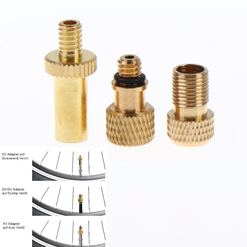 Universal Brass Bicycle Valve Adapter Presta Schrader Dunlop Converter Multi-Type Inflation Adaptor For Bike Pump Inflation