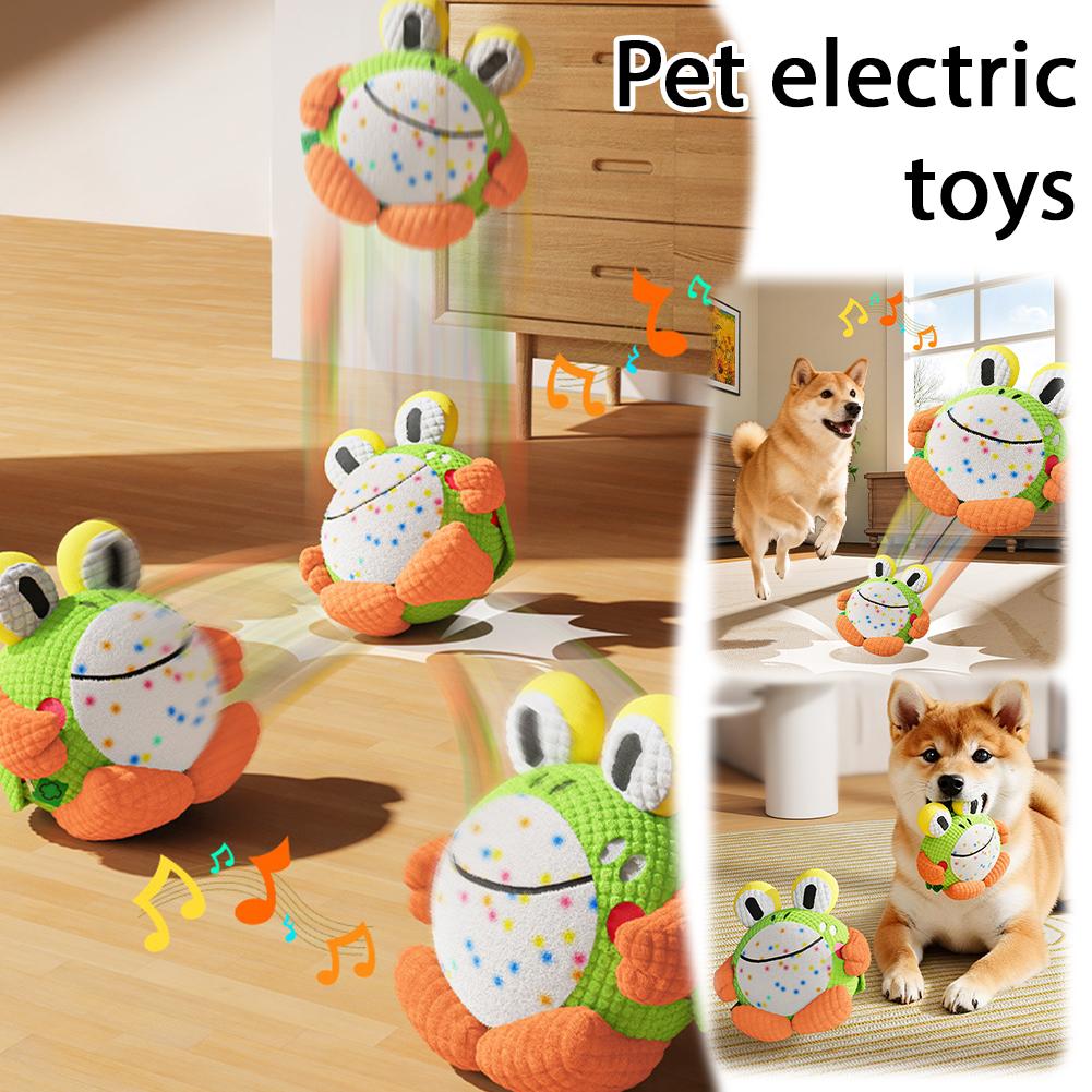 Interactive Dog Toys, 2026 New Active Moving Pet Plush Toy USB Charge Washable Disassemblable Plush Squeaky Dog Toy For Dogs
