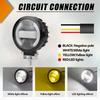 Universal 3.5 inch Motorcross Additional LED Spotlight White Yellow Light Motorcycle Hi/Lo Driving Fog Lamp For Yamaha Suzuki
