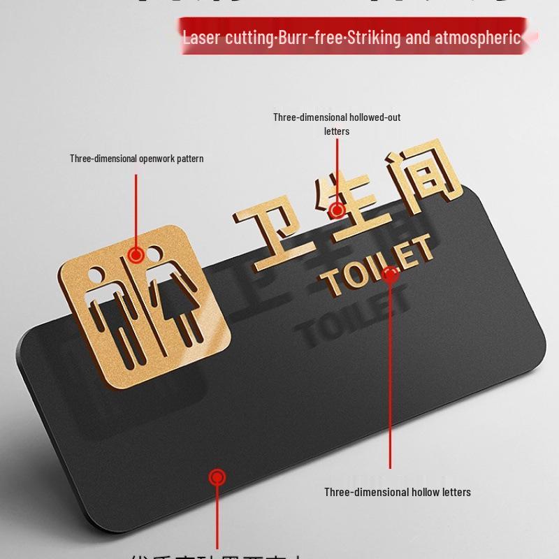 Men's & Women's Restroom Directional Signs for Public Toilets – Left & Right Arrows for Hotels & Offices