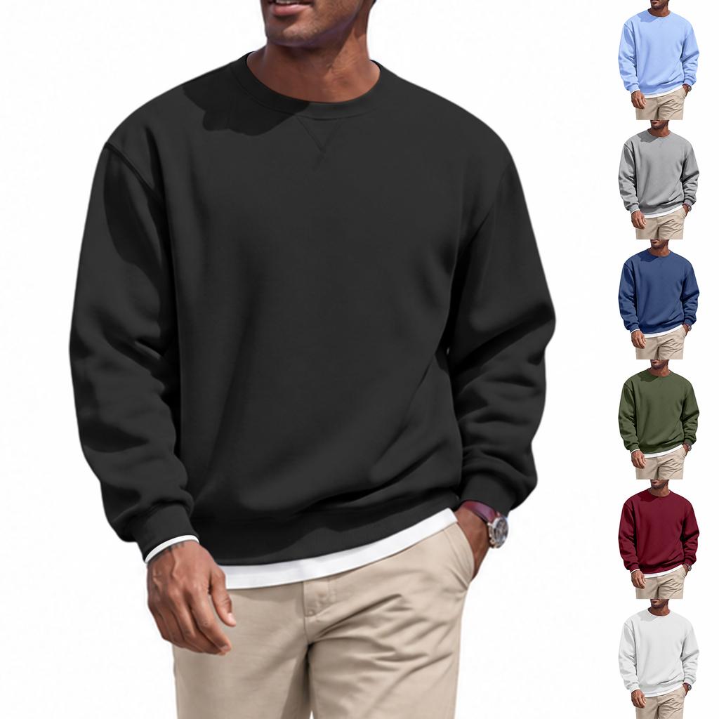 Men's Crewneck Sweatshirt, Casual Long Sleeve Athletic Pullover for Everyday Wear