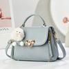 Business Office Pu Leather Crossbody Bag With Lock Clasp For Daily Use