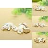 Small Clear Resin Lucky Cat Figurine For Garden Micro Landscape Decor Gift