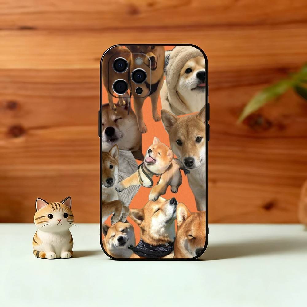 Shiba Inu Phone Case For iPhone 17, 16,15,14,13,12,11 Plus,Pro Max, Others Soft Black Cover