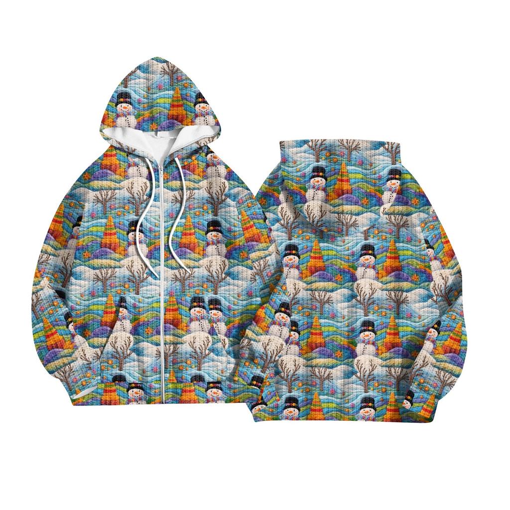 Women's Fashion Jacket Casual Printed Long-sleeved Hooded Cardigan Sweatshirts