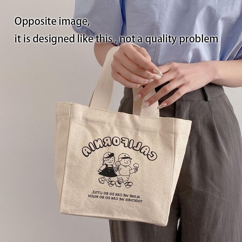 

Милая сумка для обеда, парусиновая коробка для обеда, сумка для пикника, хлопчатобумажная ткань, маленькая сумочка, контейнер для ужина, сумки для хранения еды для женщин