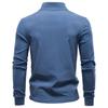 Autumn and Winter New Men's Standing Collar Half Zipper Long Sleeved German Velvet Warm Bottom Shirt Men's Hoodie