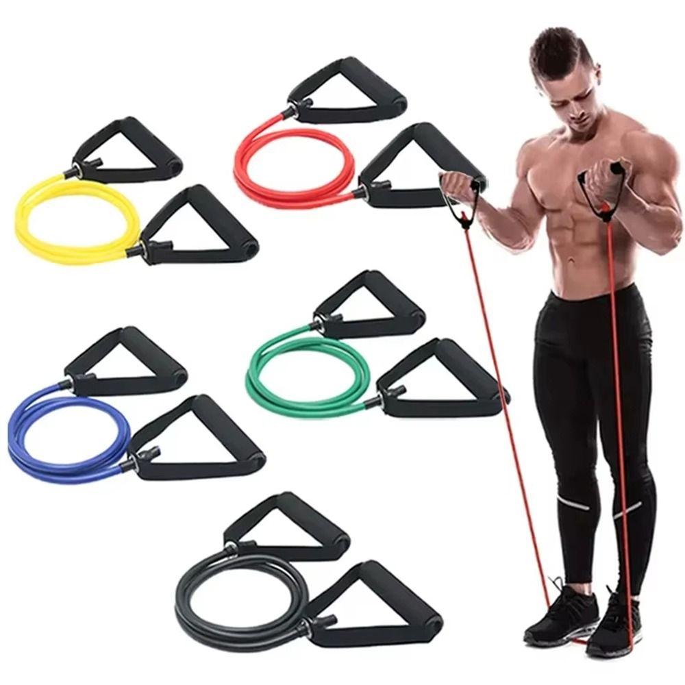 Mit Griffen Widerstandsbänder Zugseil Design Yoga Zugseil für Heimtraining Krafttraining