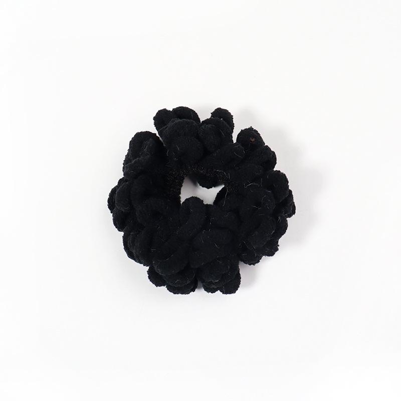 

Универсальная высокоэластичная резинка для волос и аксессуар для хвостика на осень/зиму чёрный/глубокий