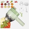 Gatling Vegetable Cutter: Multifunctional Handheld Wireless Kitchen Food Processor Electric 4-in-1 Garlic Mincer and Slicer Tool