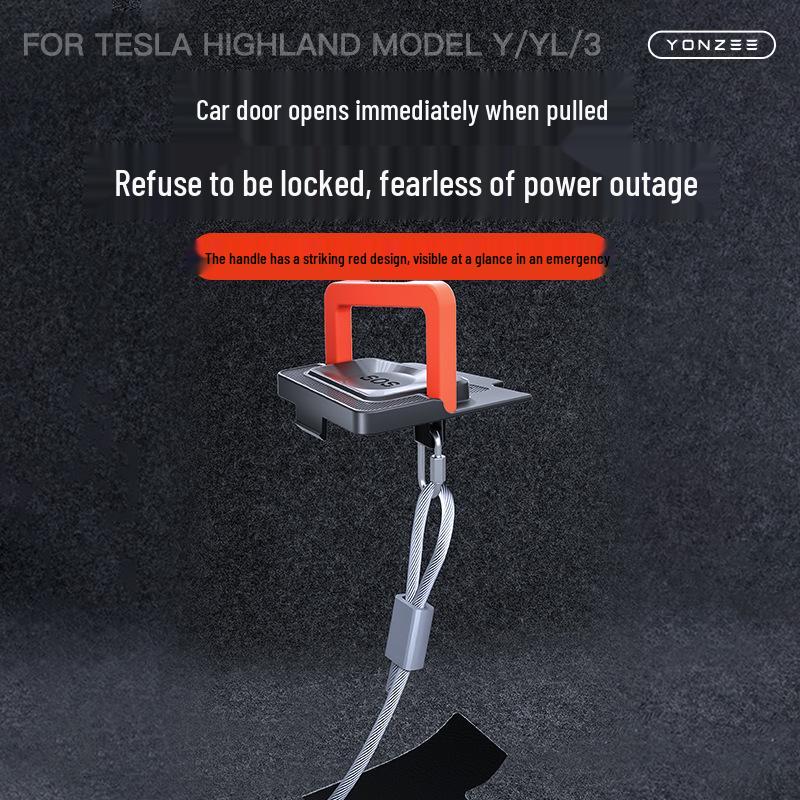 Notentriegelungsgriff für die hintere Tür des Tesla Model 3/Y