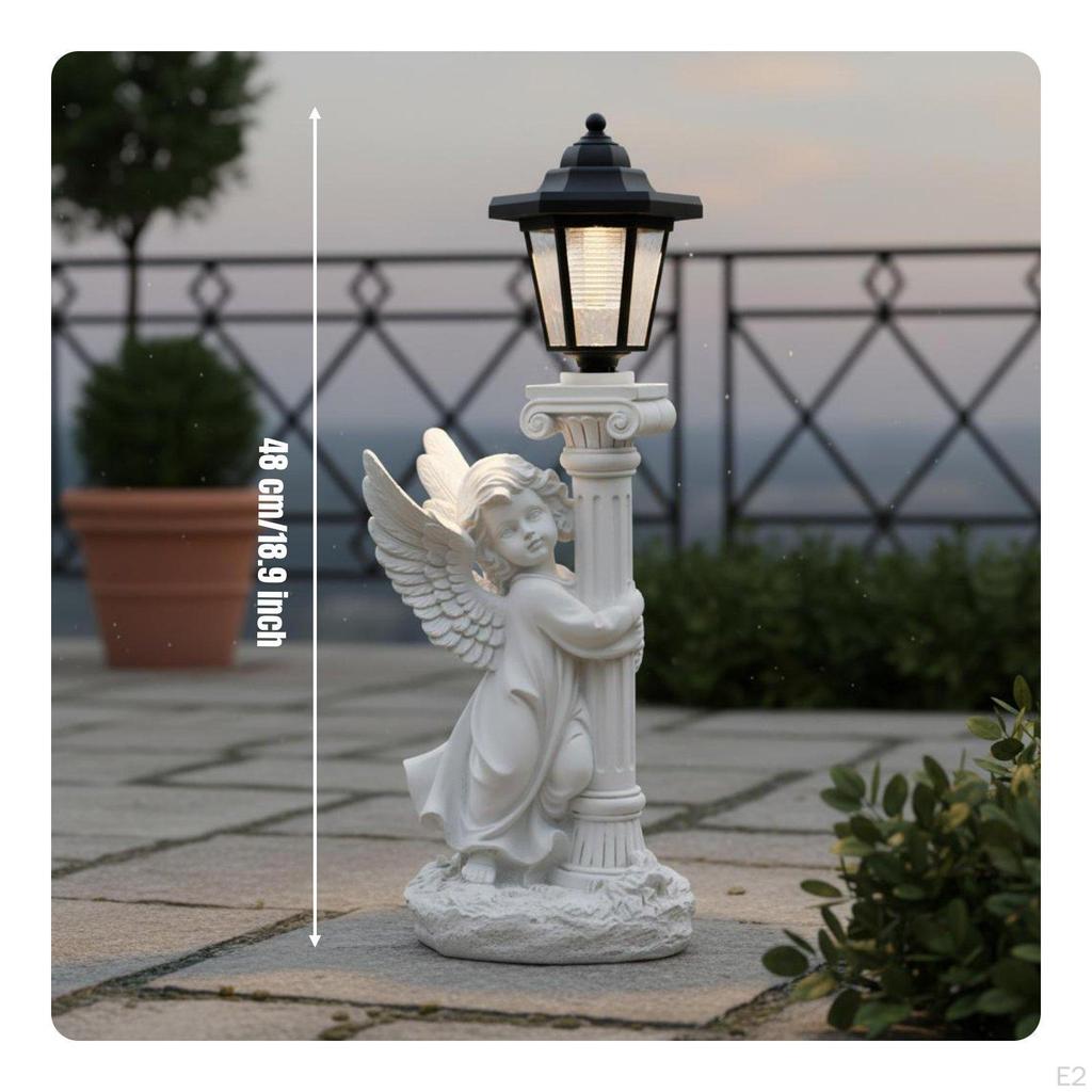 Angel Statue Solar Light Vintage Design Automatic activation/Off Garden Lamp for