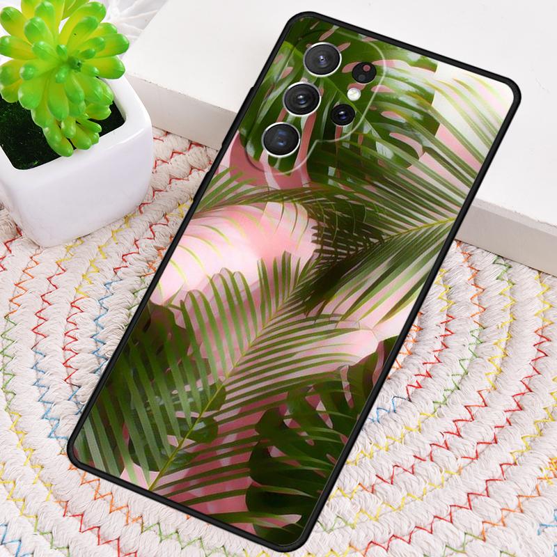 Monstera Flower Tropical Green Leaves Phone Case For Samsung Galaxy Note 10 Pro S26 S25 S24 S23 S22 S21 Plus Ultra Cover