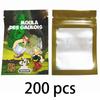 200 pcs Foil Plastic Bags Baggie Pouch Waterproof Jewelry Coffee Bean Candy 7x10M Portable Ziplock Storage Bag Various Patterns