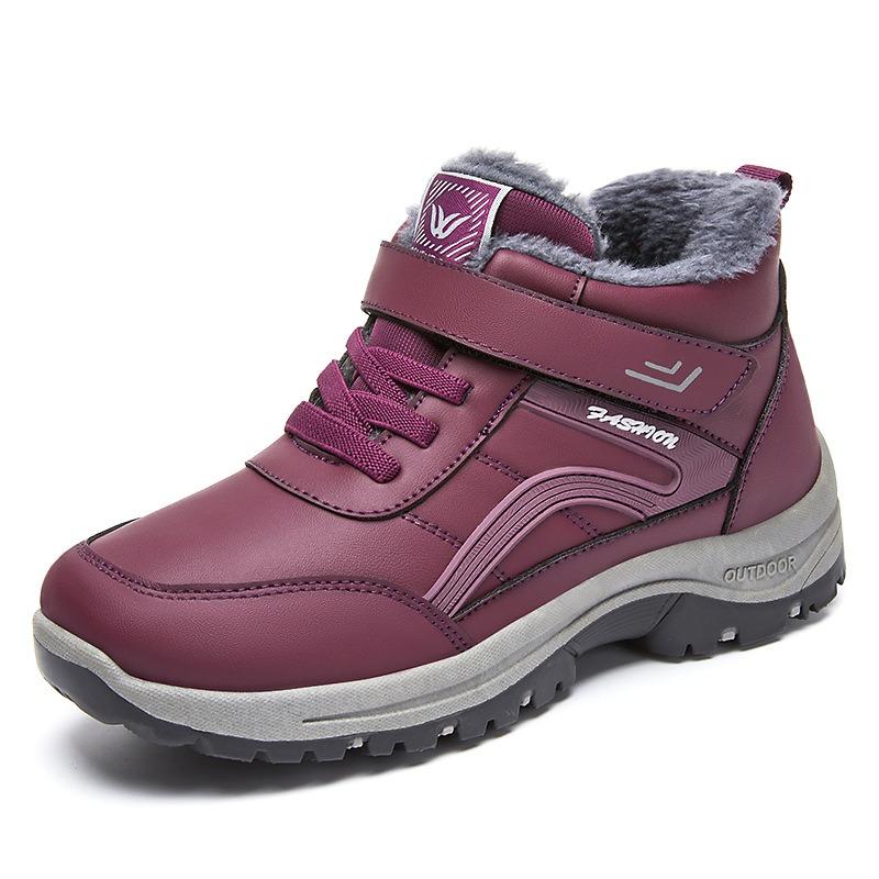 Jinshiyuan | Cotton Shoes Winter Women's New Women's Boots Velcro Large Size Snow Boots Fleece Thickened Couple Cotton Boots