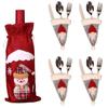 Kreativní vánoční sada na víno Zlaté sametové šaty Obaly na láhev vína Rukáv Santa Sněhulák Vánoce Nový rok Dekorace na jídelní stůl