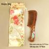 Premium Black Gold Sandalwood Comb: Hand-Painted, Anti-Static, Portable Hair Styling Comb with Gift Box for Women.